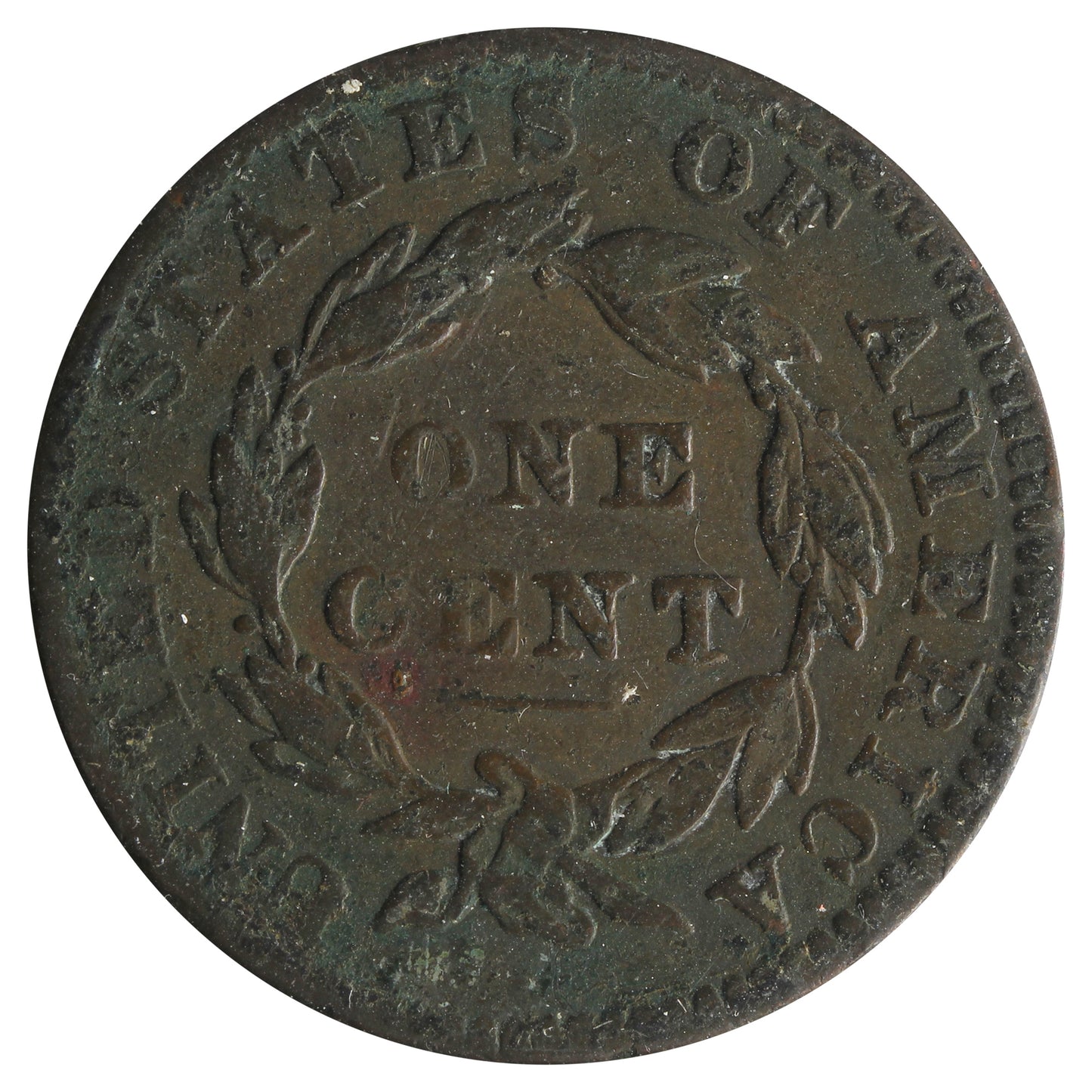 1831 Large Letters USA Cent Fine (F-12) Impaired