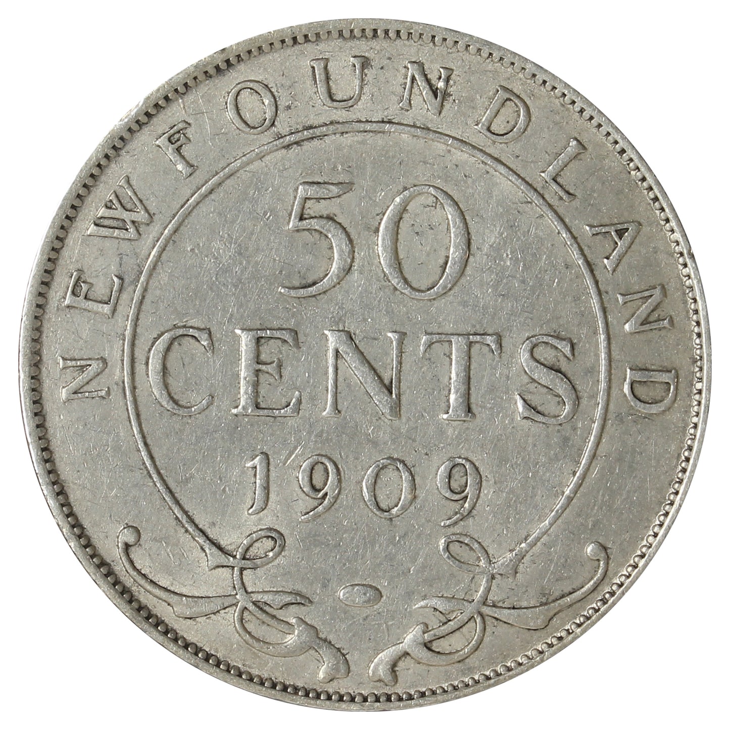 1909 Newfoundland 50-cents EF-AU (EF-45)