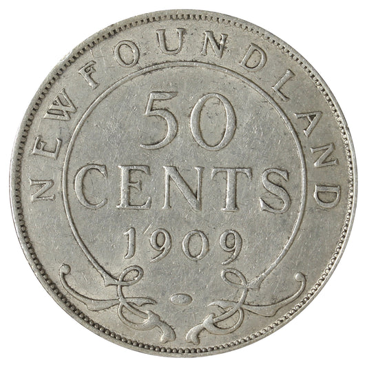 1909 Newfoundland 50-cents EF-AU (EF-45)