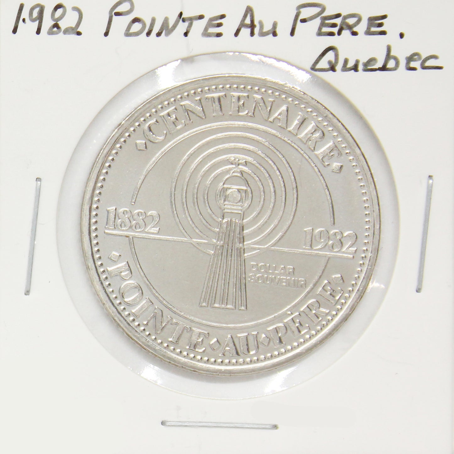 1982 Pointe-au-Pere, QC, Centennial Souvenir Trade Dollar Token
