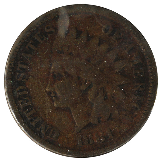 1881 USA Cent G-VG (G6) Scratched, Cleaned, or Impaired