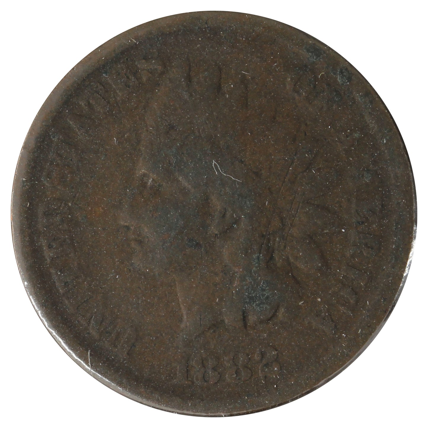 1882 USA Cent G-VG (G6) Scratched, Cleaned, or Impaired