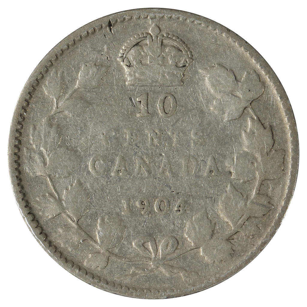 1904 Canada 10-cents G-VG (G6) Scratched, Cleaned, or Impaired