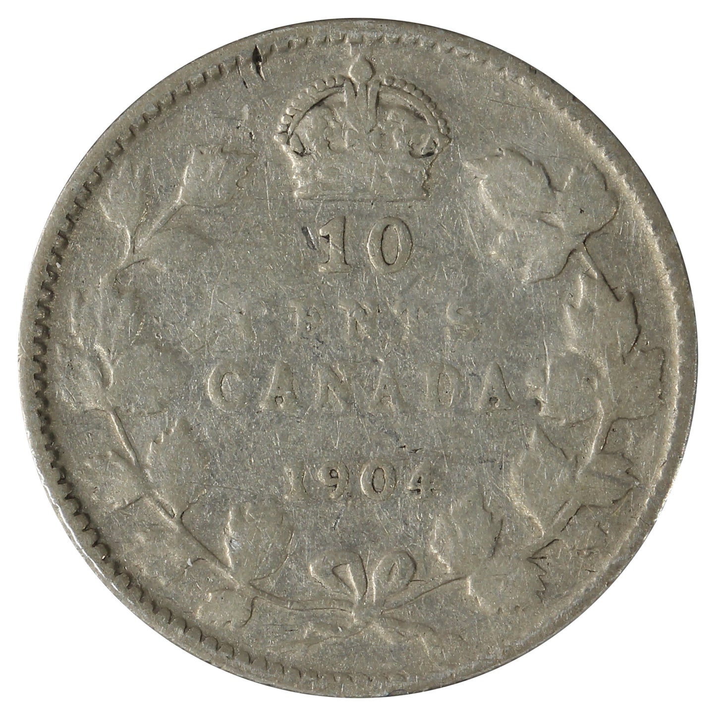 1904 Canada 10-cents G-VG (G6) Scratched, Cleaned, or Impaired