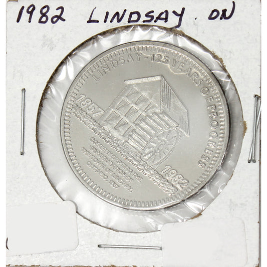 1982 Lindsay, ON, 125th Anniversary Dollar Trade Token