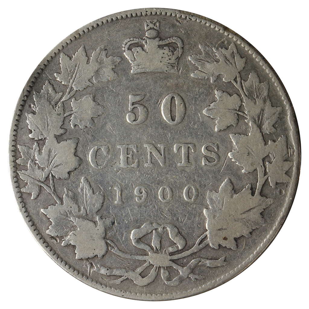 1900 Canada 50-Cents Very Good (VG8) Scratched, marks, or impaired