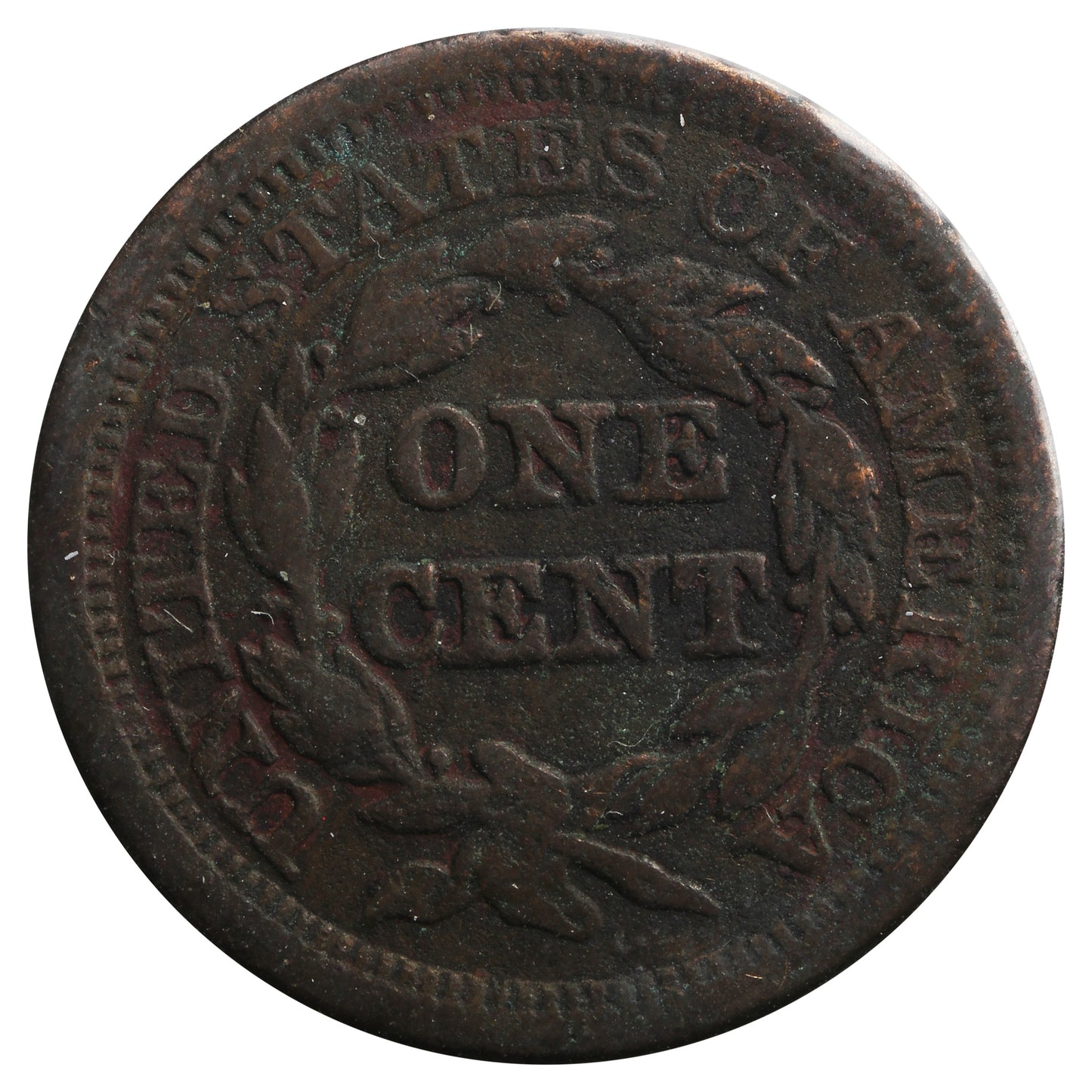 1845 USA Cent VG-F (VG-10) Impaired