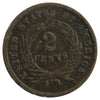 1864 Large Motto USA 2 Cents VF-EF (VF-30) Corrosion