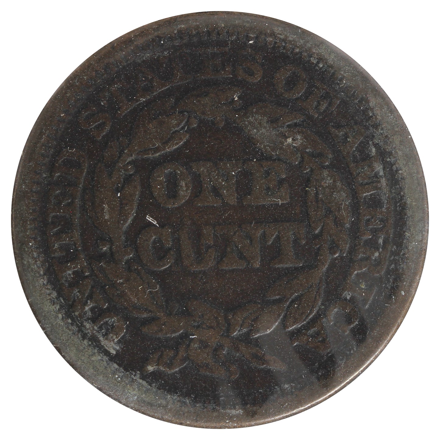 1848 USA Cent F-VF (F-15) Impaired