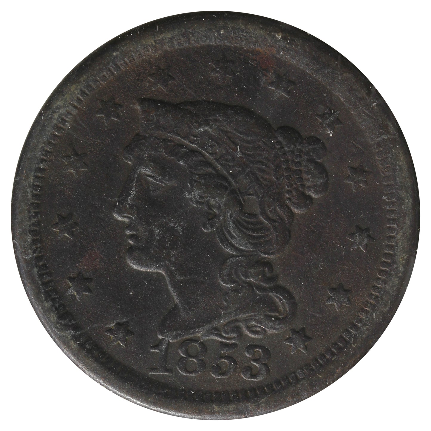 1853 USA Cent VF-EF (VF30) Impaired
