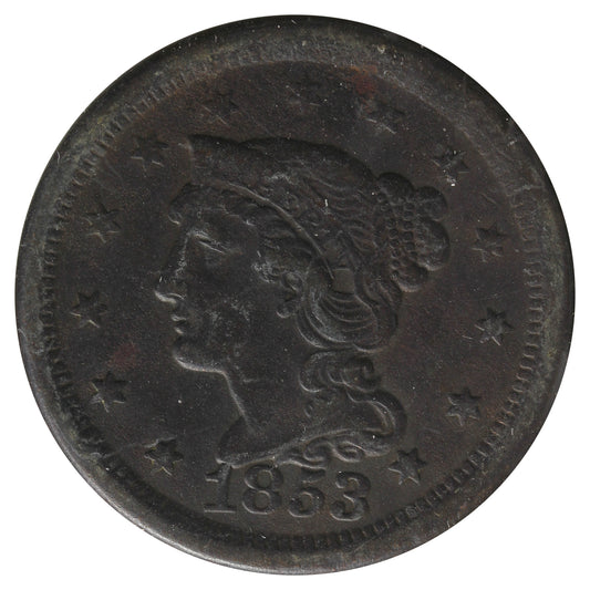 1853 USA Cent VF-EF (VF-30) Impaired