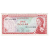 East Caribbean States 1965 $1 Dollar Note, Pick #13e Sig 8, EF (Holes)