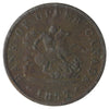 PC-50 1857 Province of Canada, Bank of Upper Canada Half Penny Token Very Good Scratched, Cleaned, Impaired