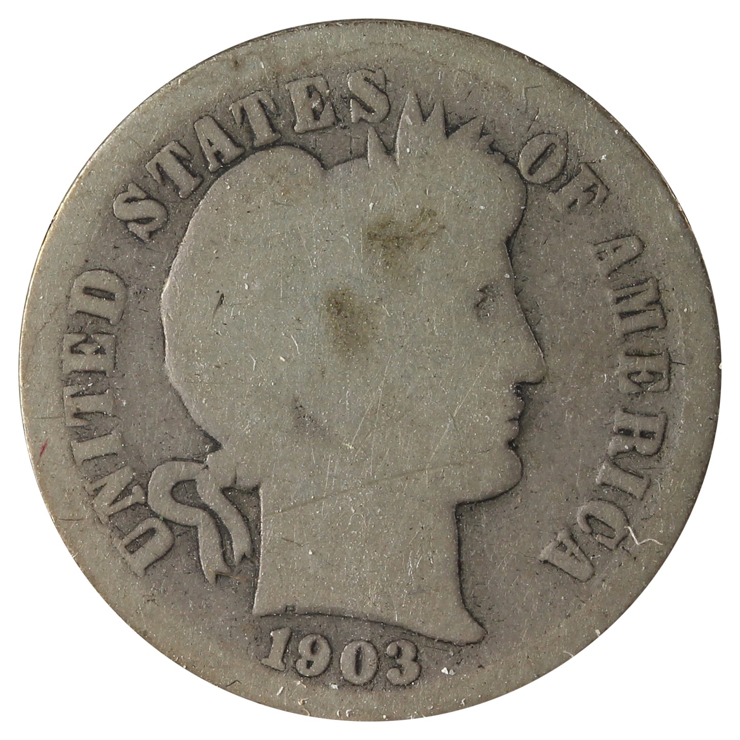 1903 USA Dime About Good (AG3) Scratched, Cleaned or Impaired
