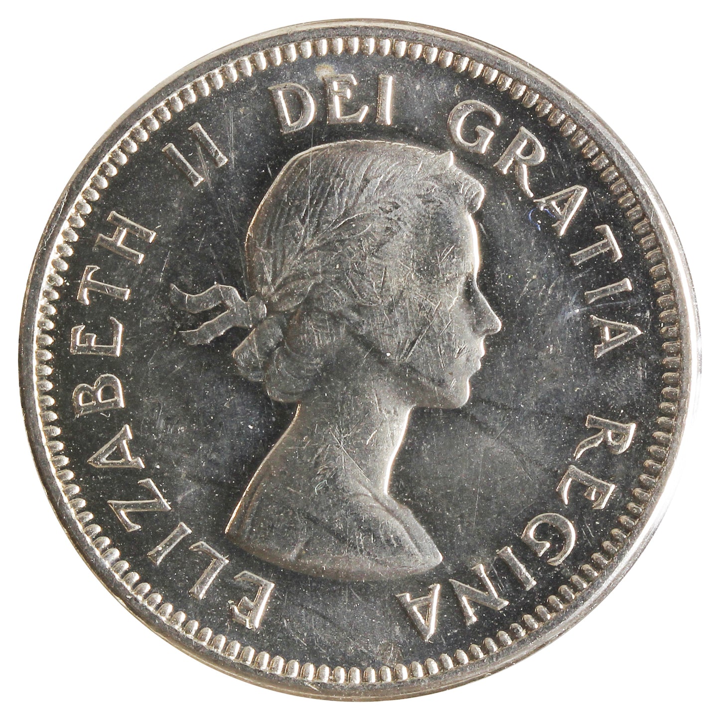 1964 Canada 5-cents Extra Water Line Uncirculated (MS-60)