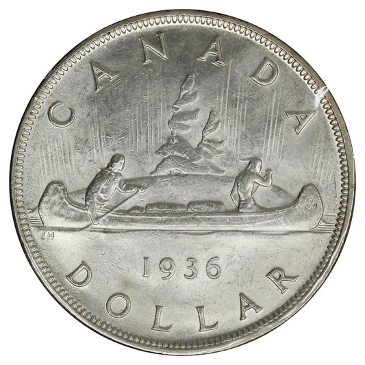 1936 Canada Dollar Uncirculated (MS60) Scratched