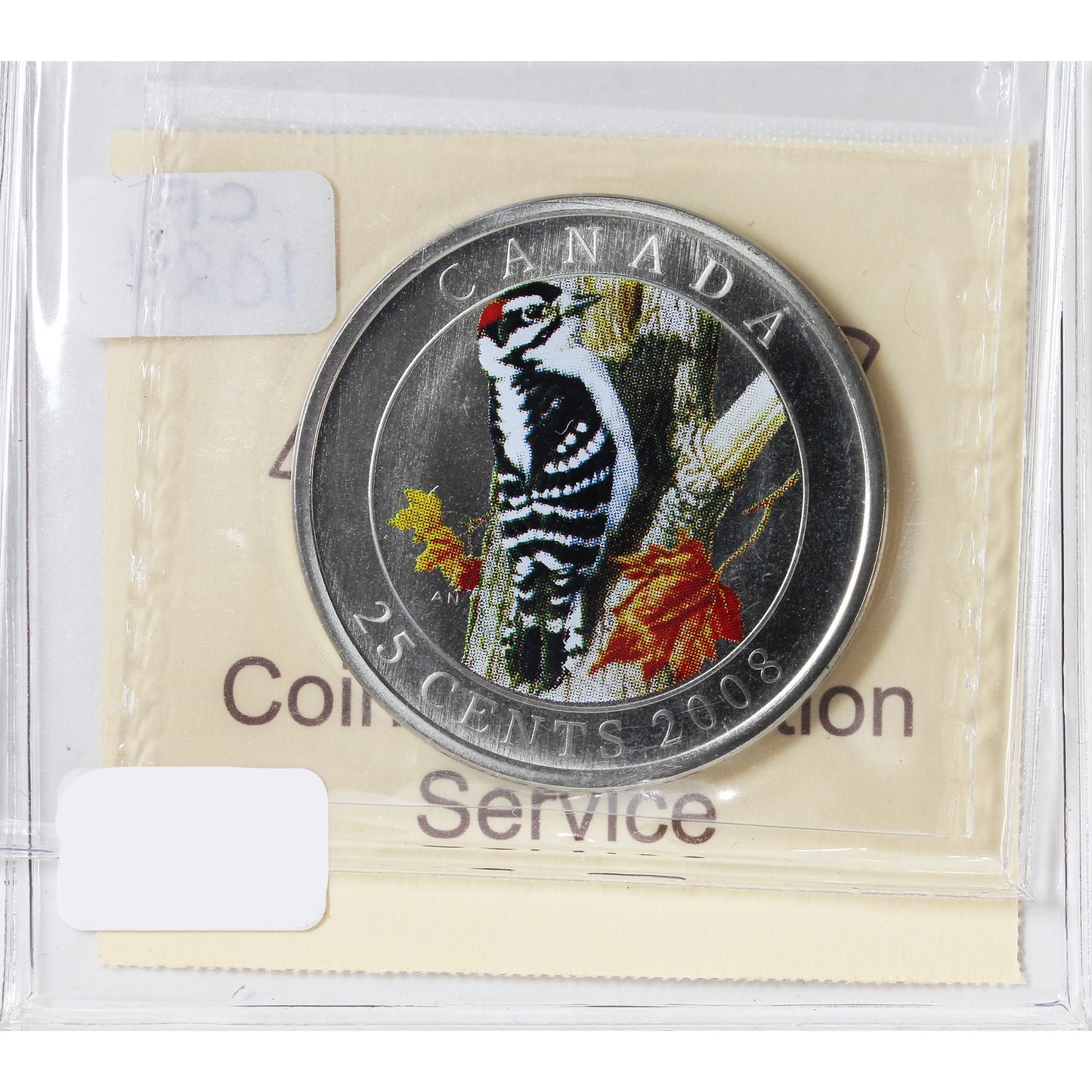 2008 Woodpecker Canada 25-cents ICCS Certified SP-66