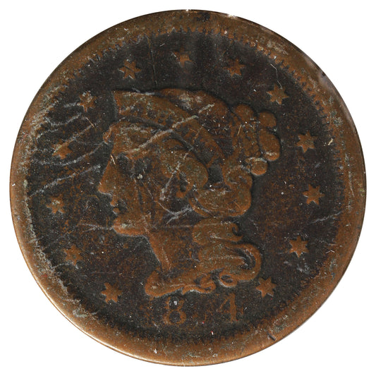1854 USA cent Fine (F-12) Impaired