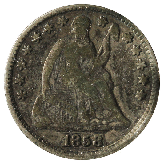 1858 USA Half Dime Very Fine (VF-20) Bent