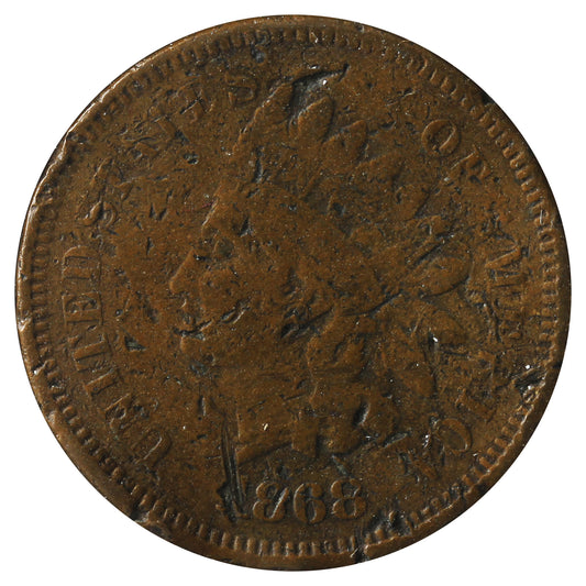 1868 USA cent VG-F (VG10) Impaired