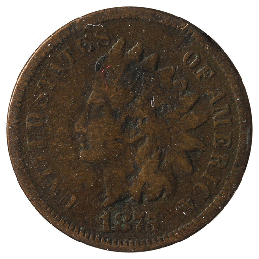 1875 USA cent VG-F (VG10) Impaired