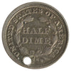 1854 USA Half Dime Fine (F12) Holed