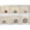 Lot of 6x 1957 Canada Decimal ICCS Certified PL-65 to PL-66, 6Pcs.