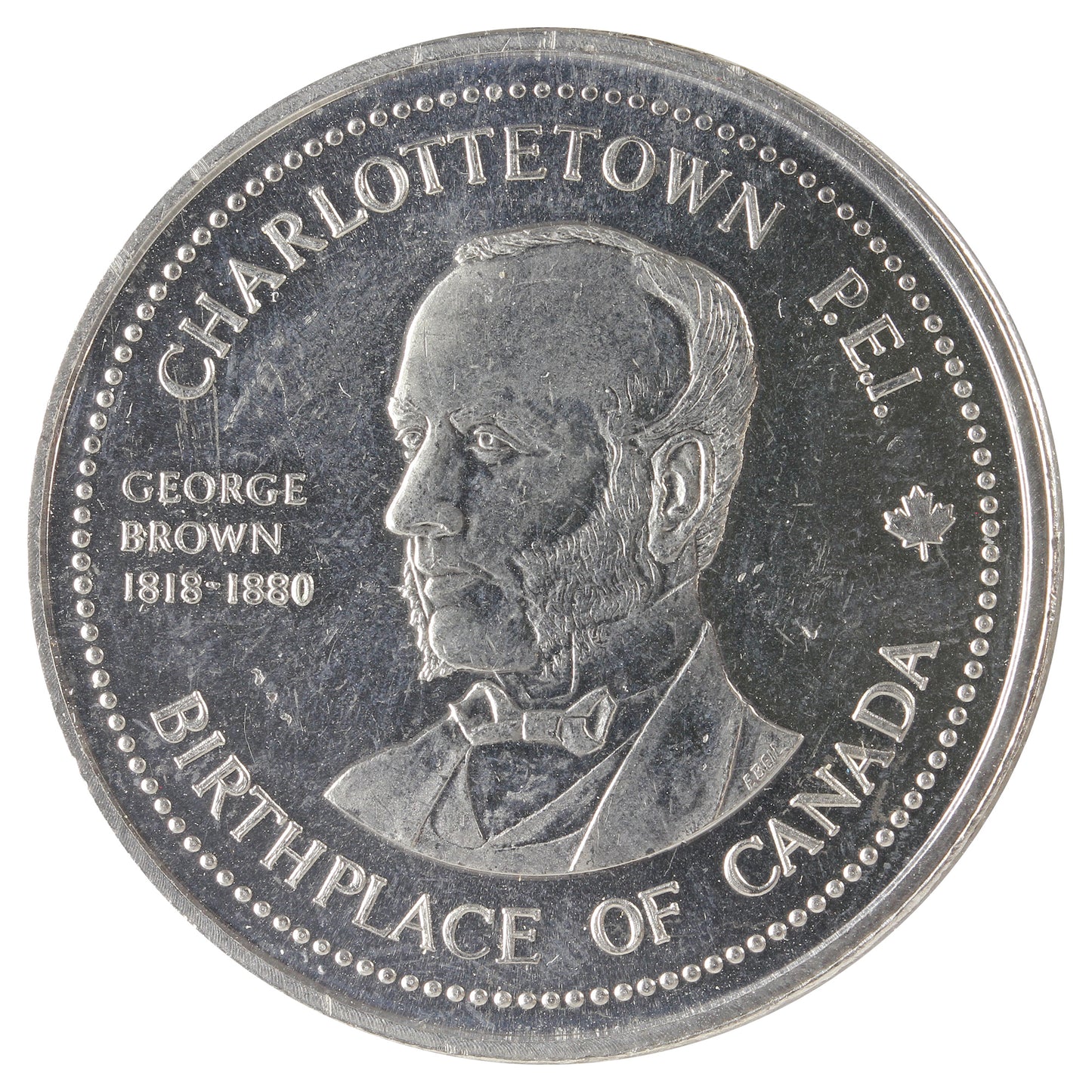 1982 Charlottetown, P.E.I., Trade Dollar Token: George Brown