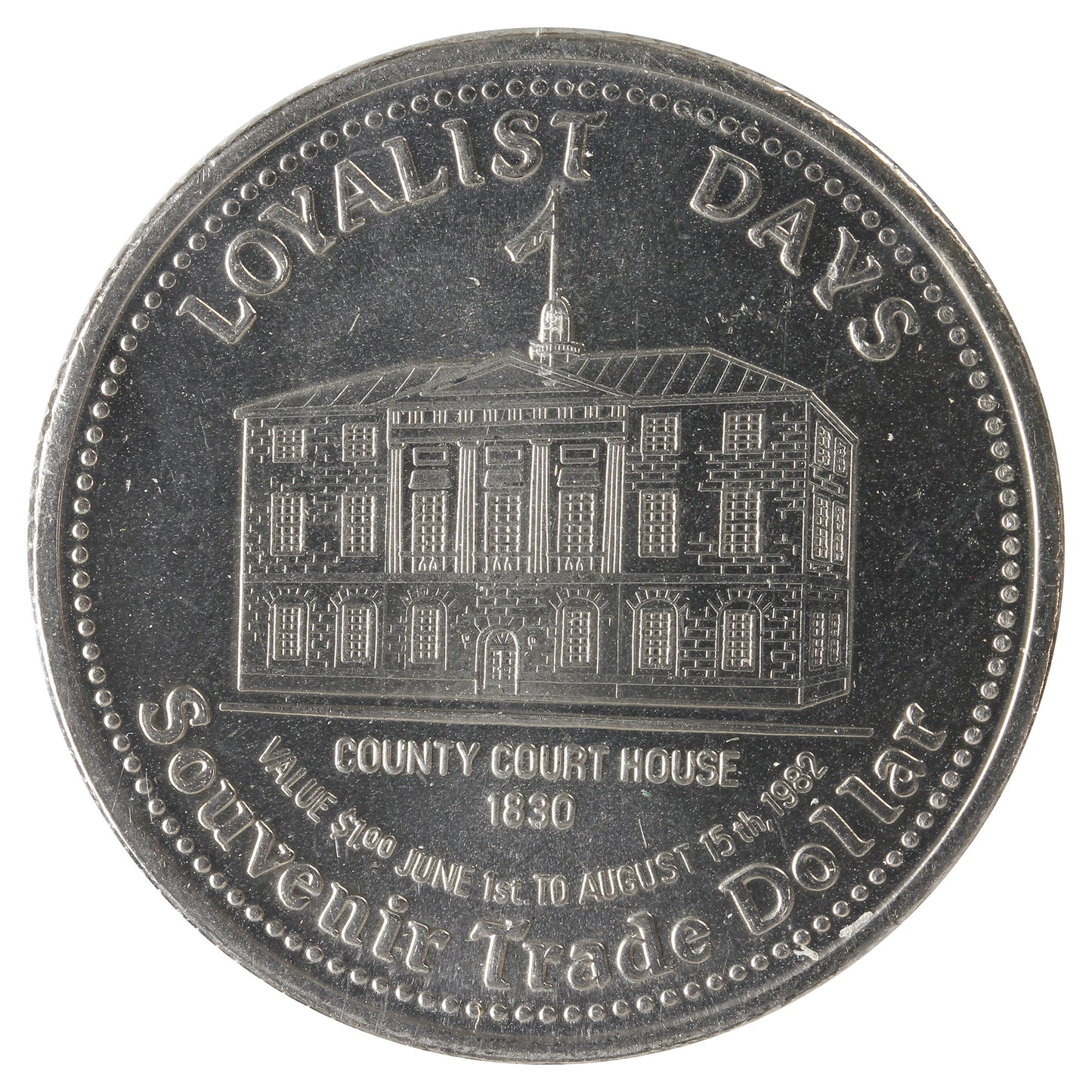 1982 Saint John, NB - Loyalist Days Trade Token