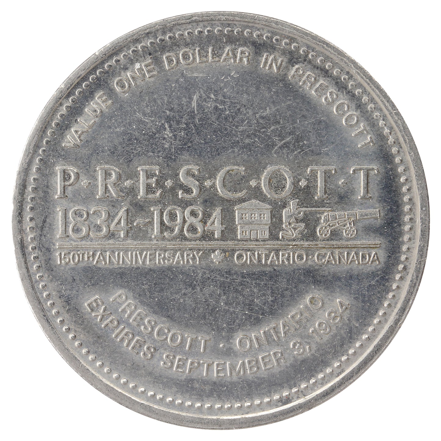 1984 Prescott, ON Dollar Trade Token