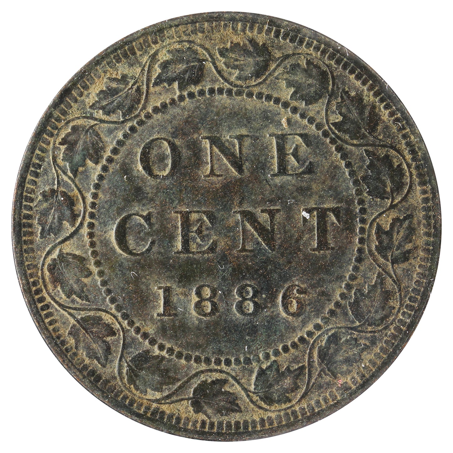 1886 Obv. 1a Canada 1-cent Extra Fine (EF40) Impaired