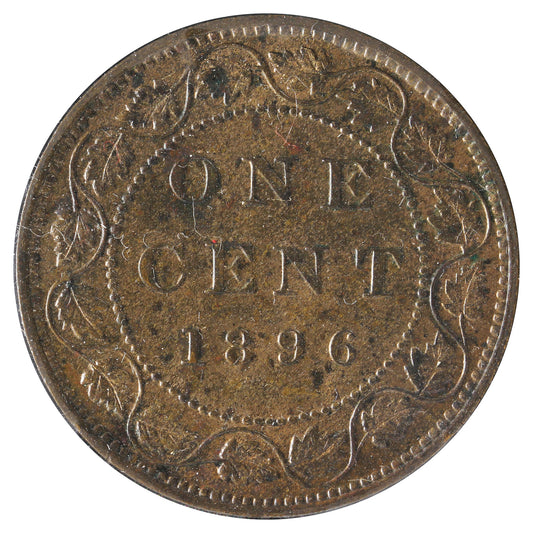 1896 Canada 1-cent UNC+ (MS62) Brown