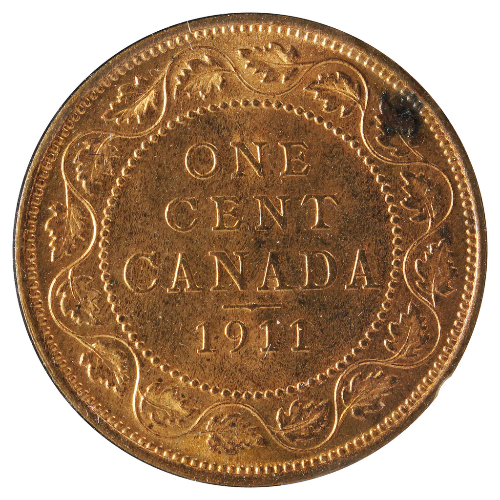 1911 Canada 1-cent Brilliant Uncirculated (MS65) Spot
