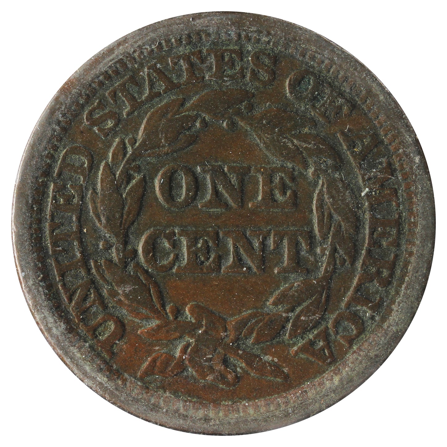 1848 USA Cent F-VF (F-15) Impaired