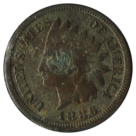 1886 Variety 2 USA Cent F-VF (F15) Impaired