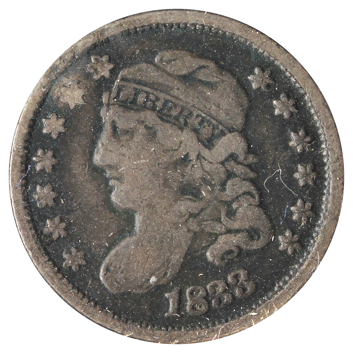 1833 USA Half Dime VG-F (VG10) Bent