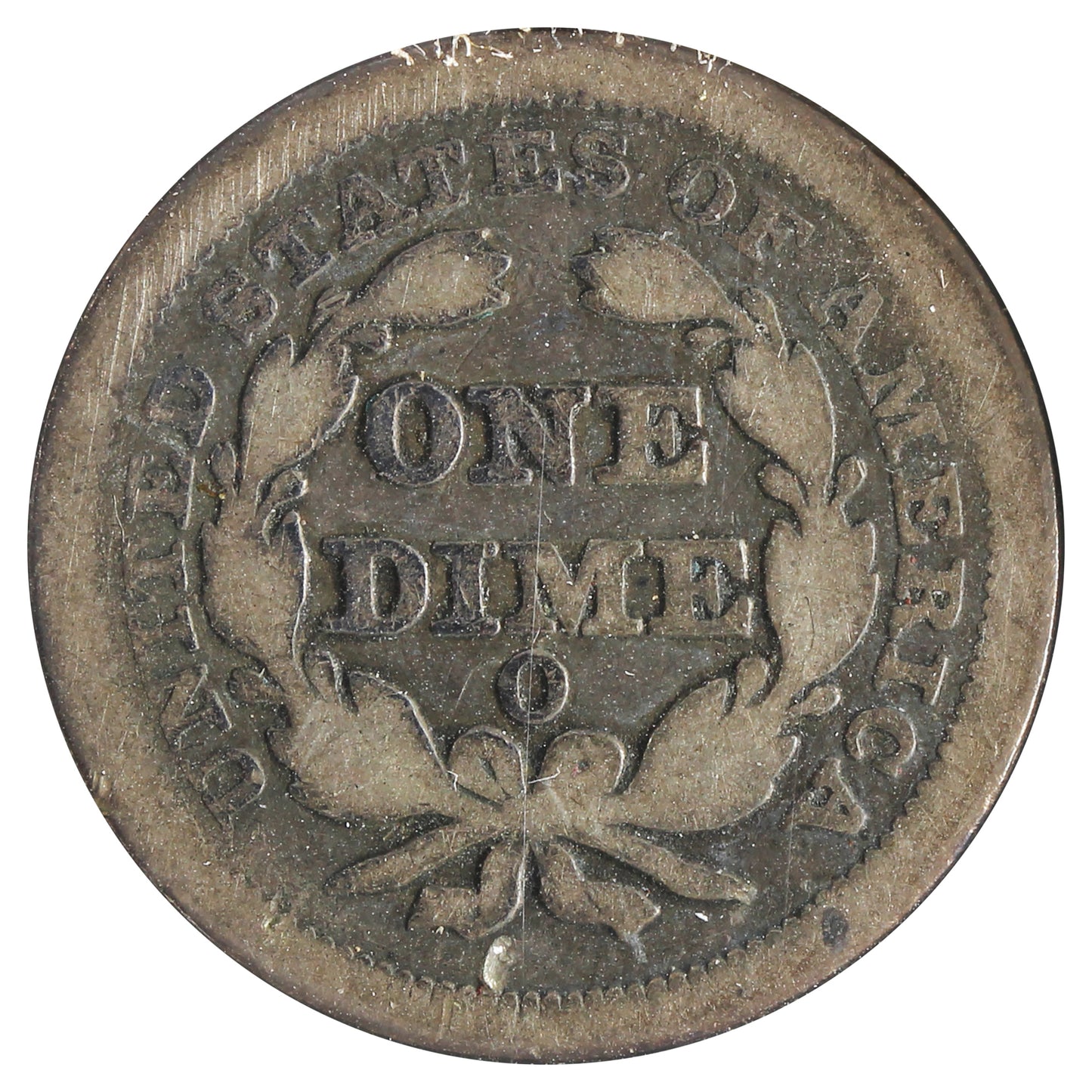 1854 O USA Dime G-VG (G6) Marks