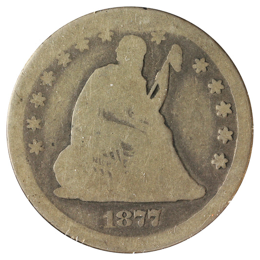 1877 CC USA Dime About Good (AG3) Scratched