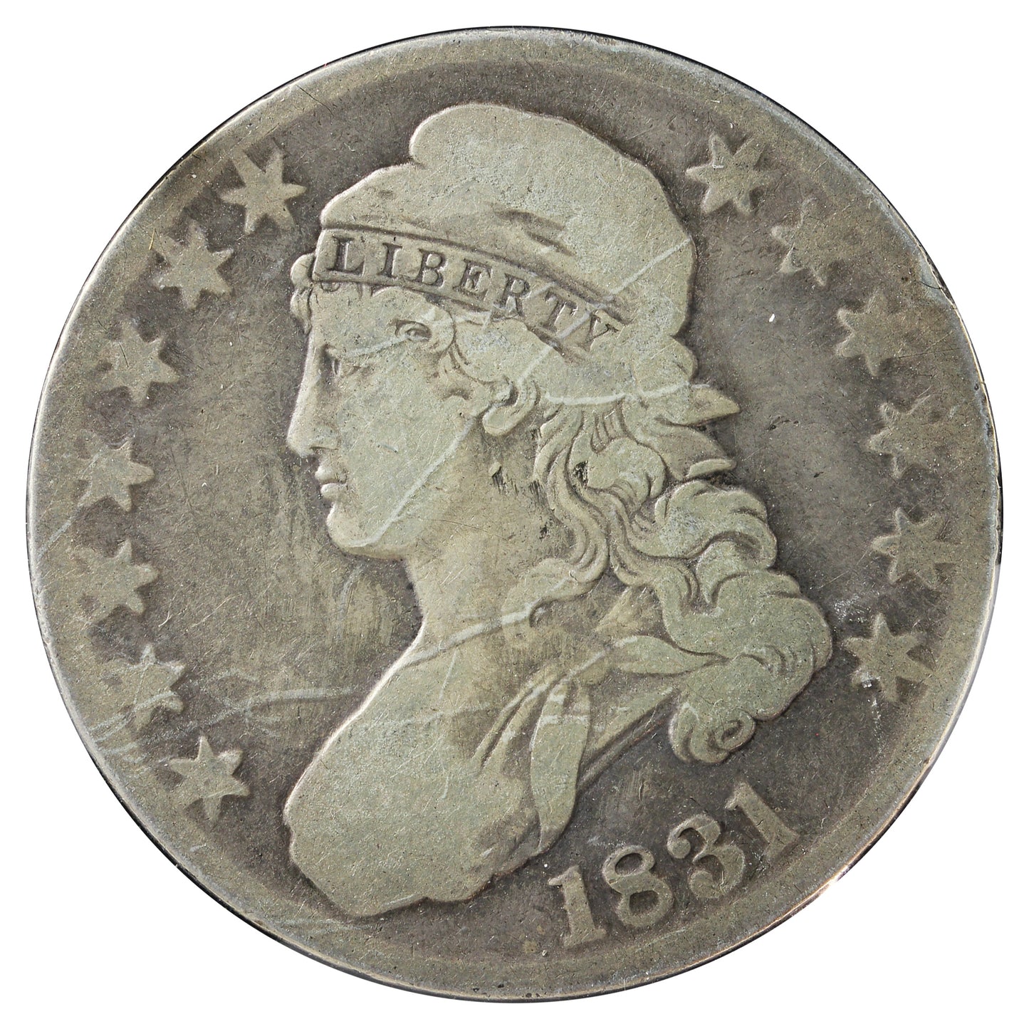 1831 USA Half Dollar Fine (F12) Impaired