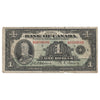 BC-1 1935 Canada $1 Osborne-Towers, English, Series A, Circ (Small Tear)