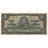 BC-21a 1937 Canada $1 Osborne-Towers, B/A