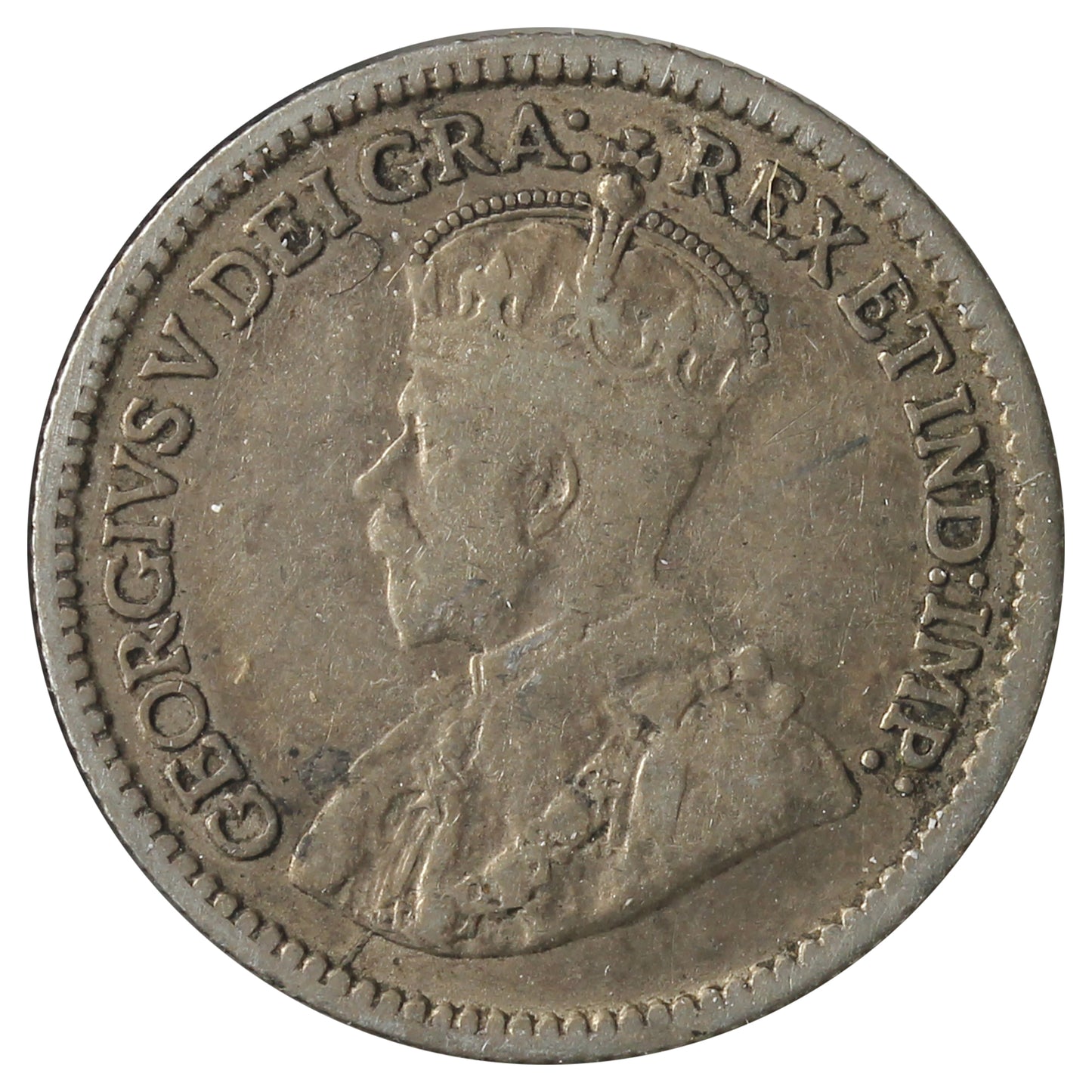 1912 Canada 5-Cents F-VF (F15) Scratched, Cleaned or Impaired.