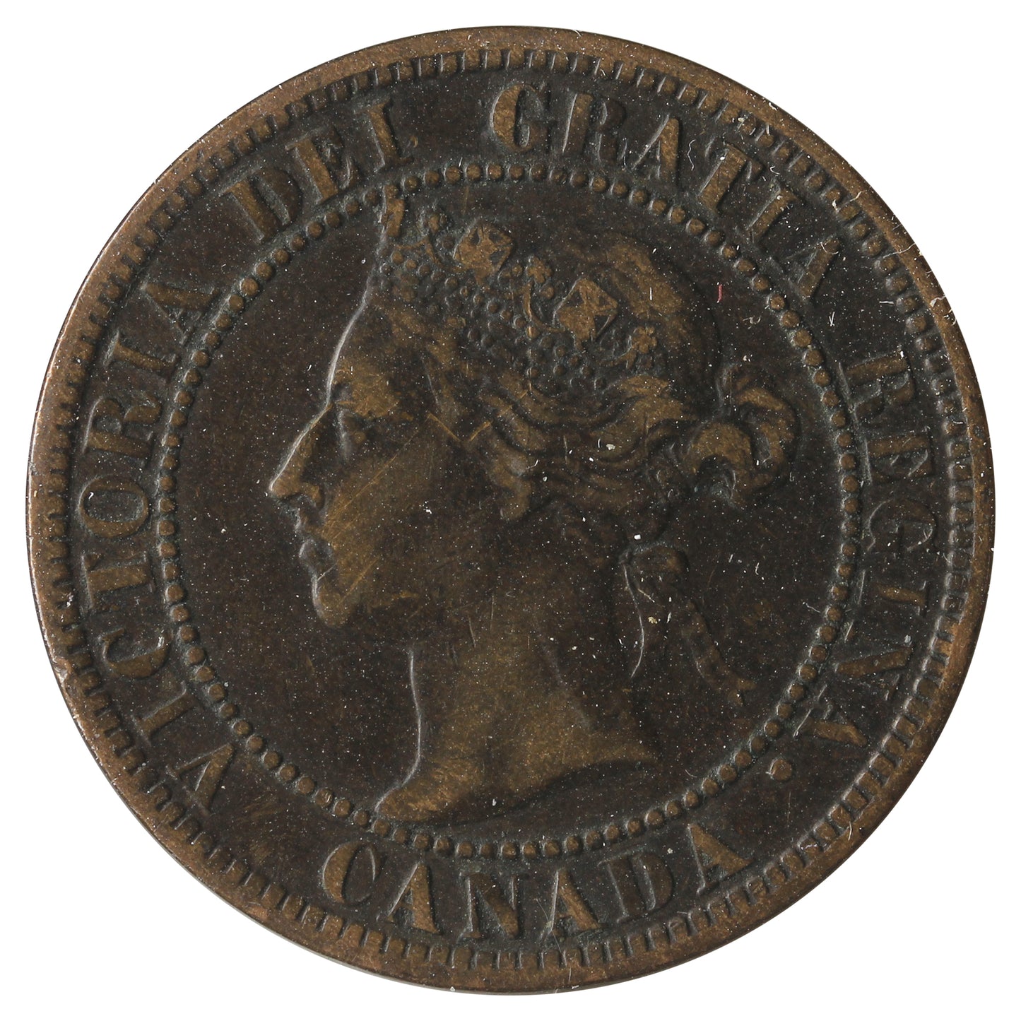 1899 Canada 1-Cent F-VF (F15) Scratched, Cleaned or Impaired.