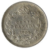 1905 Canada 5-Cents EF-AU (EF45) Scratched, marks, or impaired