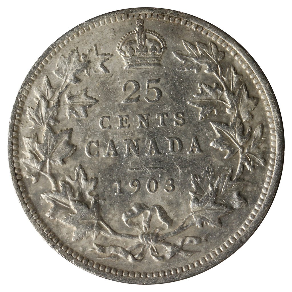 1903 Canada 25-Cents VF-EF (VF30) Impaired