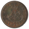 PC-6C1 1854 Plain 4 Upper Canada Penny Bank Token EF-AU (EF45) Pitting