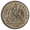 1838 No Drapery, Large Stars USA Half Dime Extra Fine (EF-40) Impaired