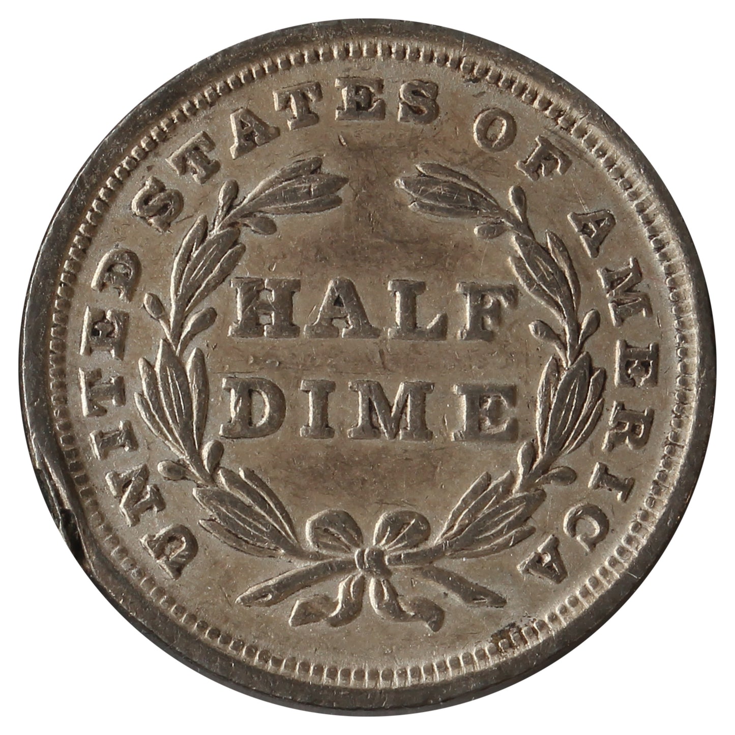 1838 No Drapery, Large Stars USA Half Dime Extra Fine (EF-40) Impaired