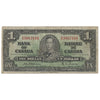 BC-21a 1937 Canada $1 Osbourne-Towers, D/A, F12