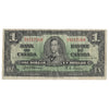BC-21a 1937 Canada $1 Osborne-Towers, D/A. VF (Tear)